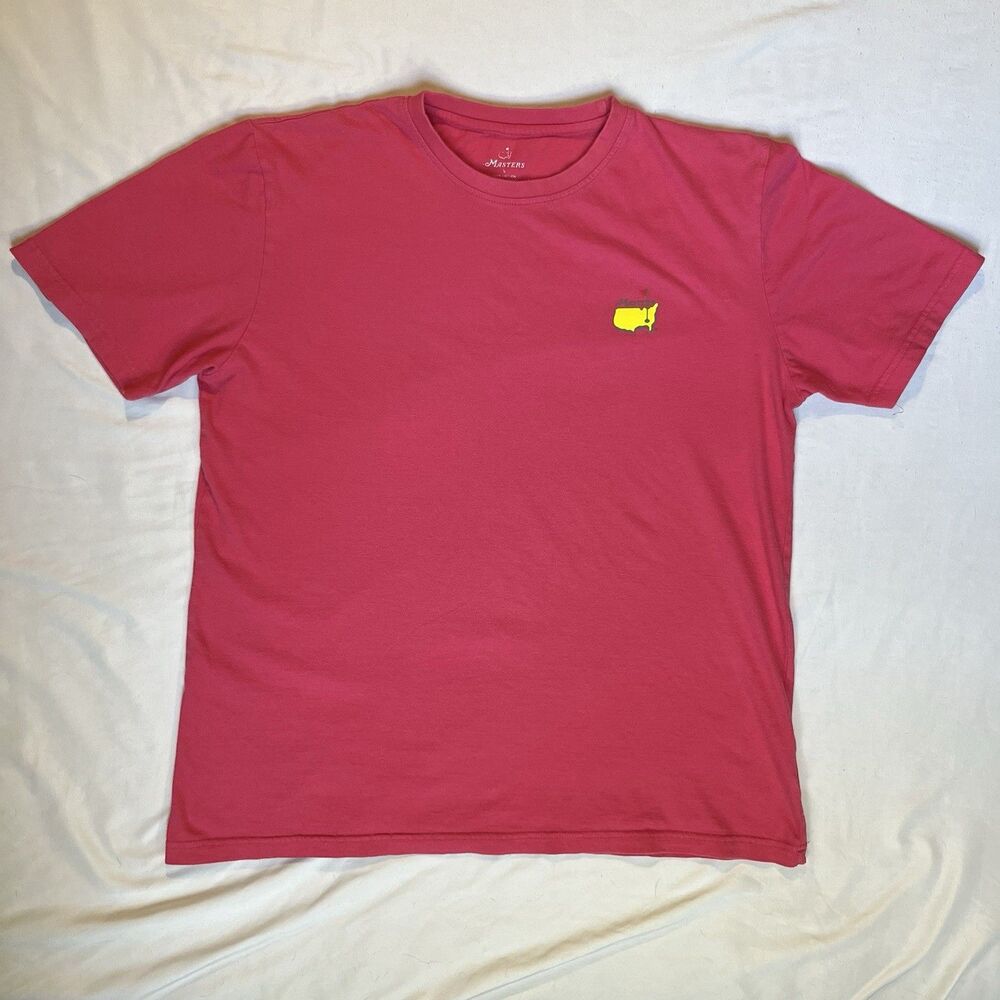 Masters T Shirt Mens L Large 2022 Cotton Golf Augusta National Pink Double Sided